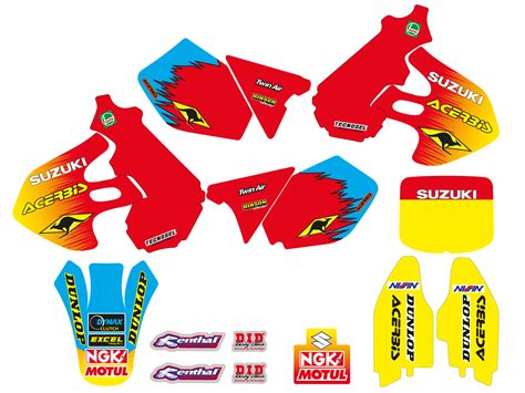 TECNOSEL BLACKBIRD Kit Adesivi Replica Team Suzuki 1999 SUZUKI RM 125