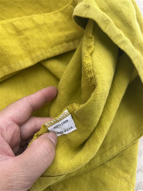 Bryn Walker Lagenlook Yellow Linen High Low Tunic Dre… Gem