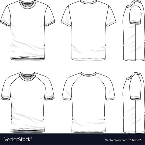 Templates Of Blank T Shirt Royalty Free Vector Image