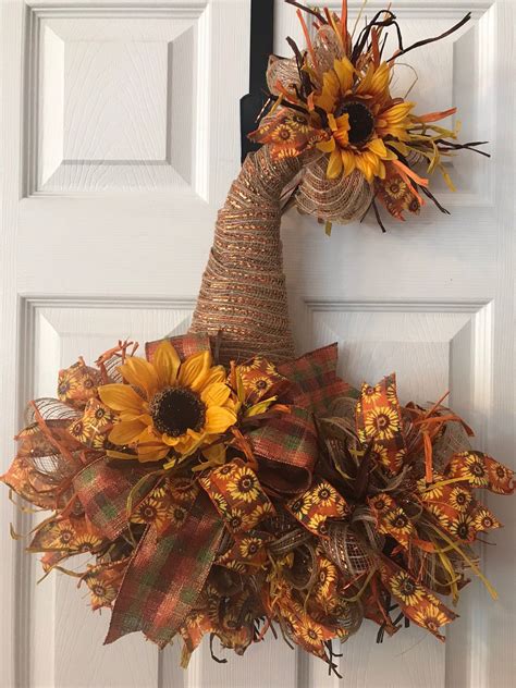 Scarecrow Hat Fall Door Hanger Fall Door Hangers Door Etsy Fall