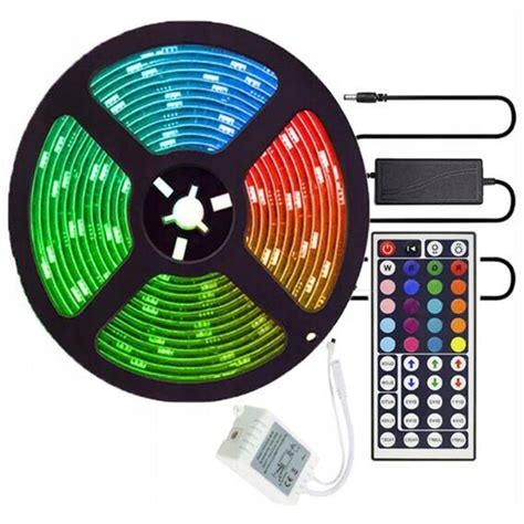 Kolorowe ledy 20m LED RGB z pilotem do oświetlenia 10113398202