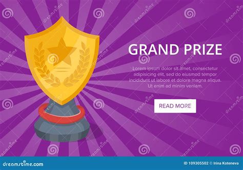 Grand Prize Contest Banner Template Cartoon Vector | CartoonDealer.com #222639761