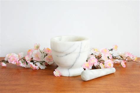 SOLD - Vintage Solid Marble Mortar and Pestle – Wise Apple Vintage