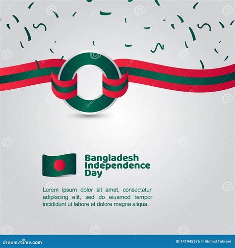 Bangladesh Independence Day Flag Vector Template Design Illustration