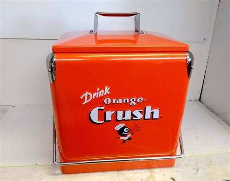 Vintage Orange Crush Soda Cooler Model Embossed White Lettering Etsy