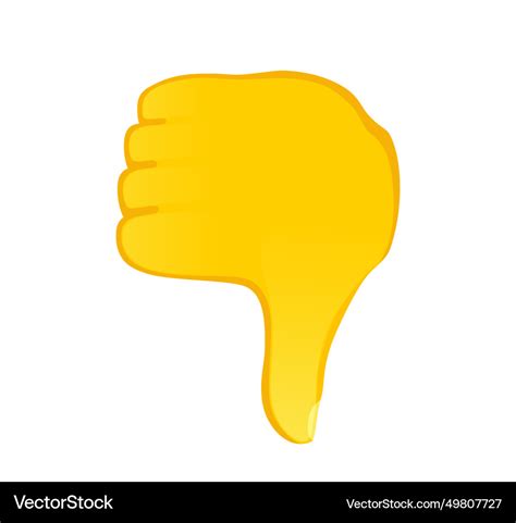 Thumbs Down Icon Yellow Gesture Emoji Royalty Free Vector