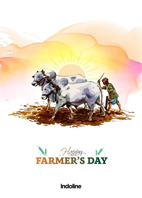 National Farmers Day Farmers Day Save Farmers Poster Village Scene