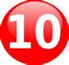 Glossy Red Circle Icon With 10 Clip Art at Clker.com - vector clip art ...