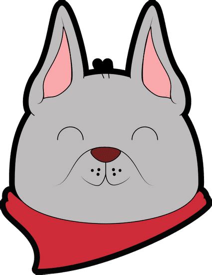 Cute Dog Mascot Head 素材 Canva可画