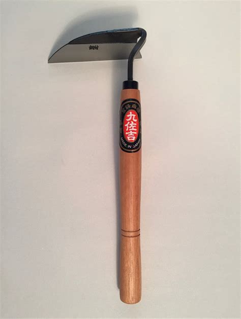 13" Mid Handle Japanese Garden Hoe | Right Hand Nejiri Gama Hoe | Green ...