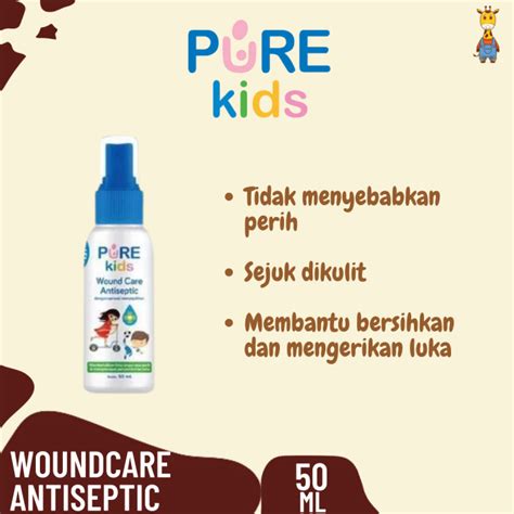 Pure Kids Wound Care Antiseptic 50ml Pembersih Luka Mengobati Luka