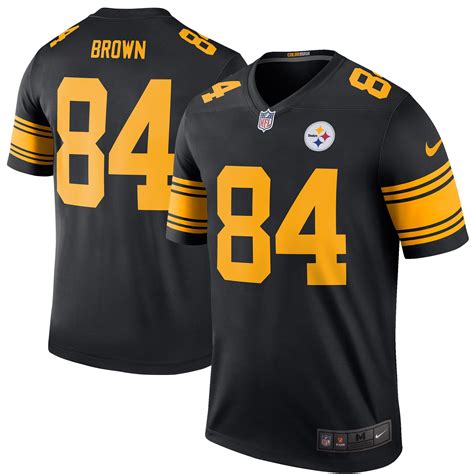 Nike Antonio Brown Pittsburgh Steelers Black Color Rush Legend Jersey