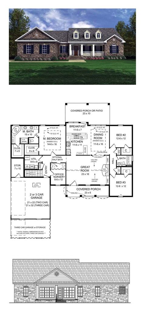 Two Story House Plans With An Open Floor Plan And Three Bedroom One