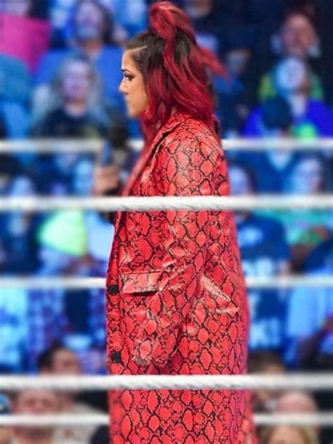 WWE Smackdown Bayley Red Leather Coat - Movie Jackets