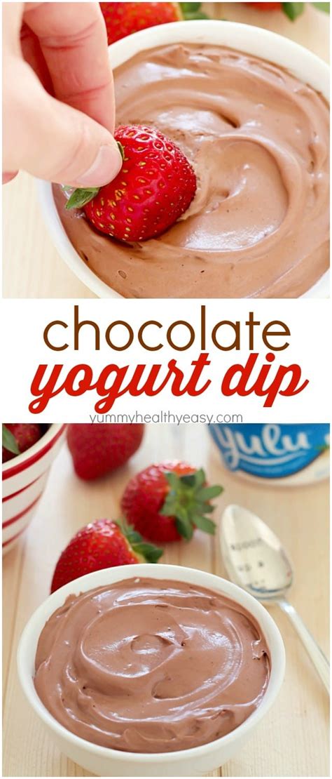 Chocolate Yogurt Dip - Yummy Healthy Easy