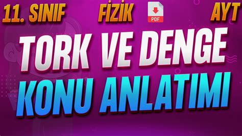 Tork ve Denge Konu Anlatımı AYT 2023 11 Sınıf YouTube