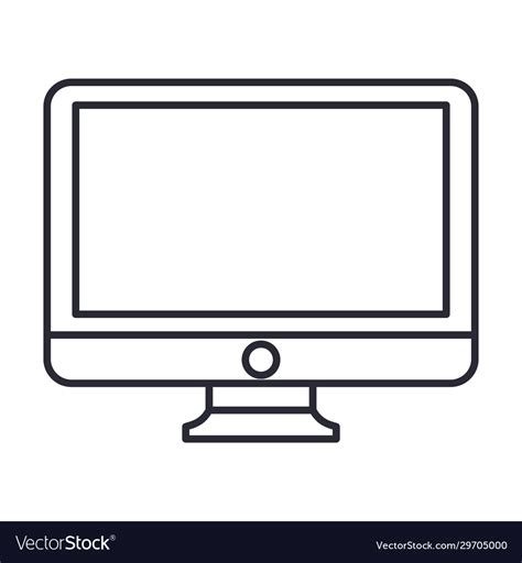 Computer Monitor Icon Vector