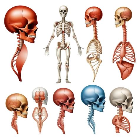 Vector De Anatomia Definido Fundo Branco Isolado Um Alto Vetor