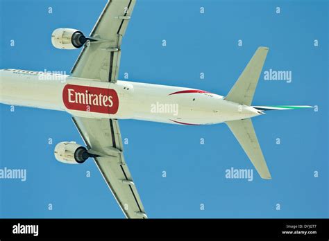 Emirates Airbus Fly From Dubai Airport Stock Photo Alamy