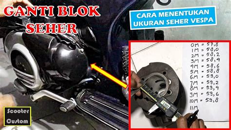 Pasang Blok Seher Dan Cara Menentukan Ukuran Seher Vespa Youtube