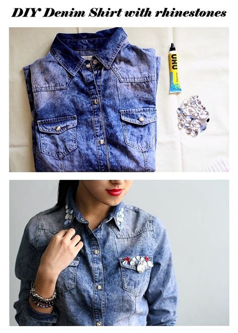 Li-DaLi: DIY Denim Shirt with rhinestones