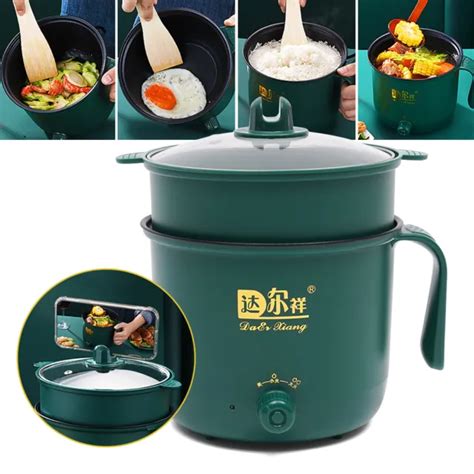 W Mini Electric Cooker Hot Pot Steamer Noodles Rice Soup Hotpot Pan Nonstick Picclick Au