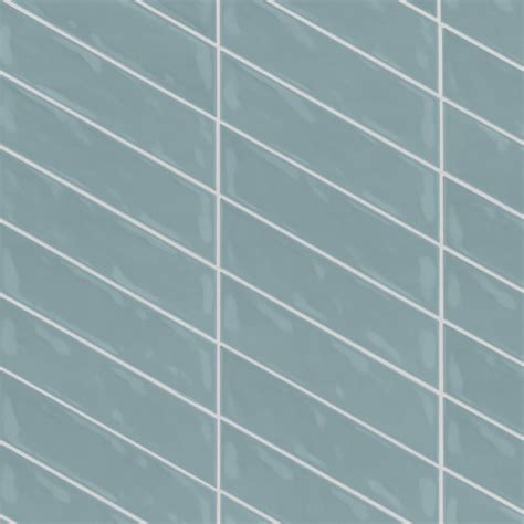 Sorrento 2 5 X 10 Right Chevron Ceramic Wall Tile In Celeste