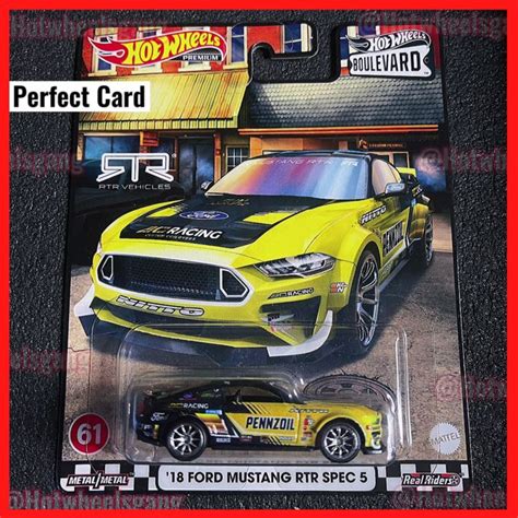 Hot Wheel Ford Mustang RTR Spec 5 2018 Formula Drift Premium Card 2022