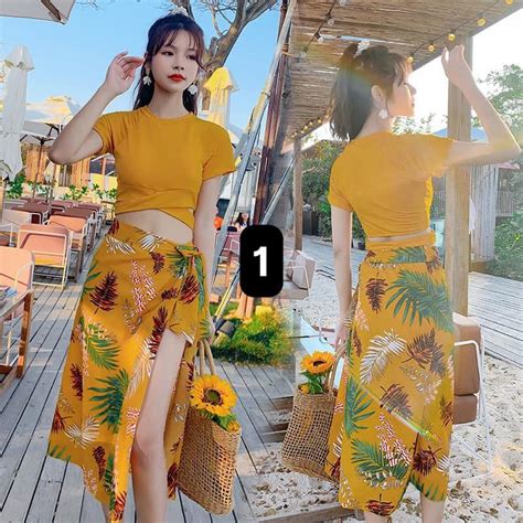 MẪU MỚI Bộ đồ bơi set bikini 3 chi tiết kèm khăn đi biển Set bộ đồ bơi