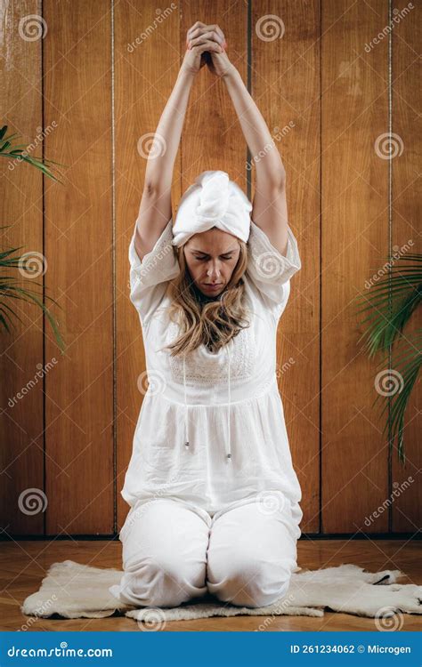 Kundalini Yoga Kriya For Metabolism And Relaxation Stock Photo Image