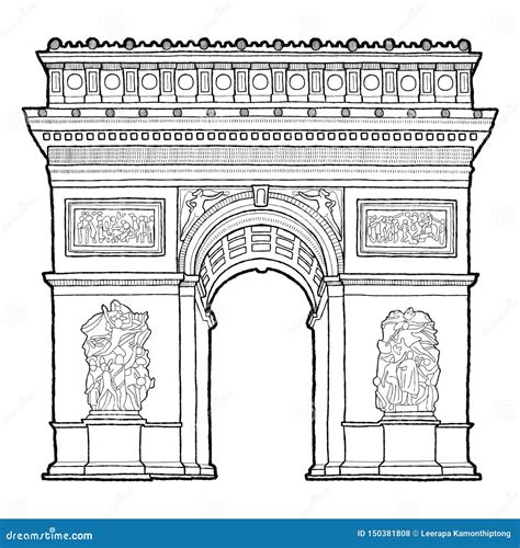 Cartoon Arc De Triomphe Vector Illustration 82186158