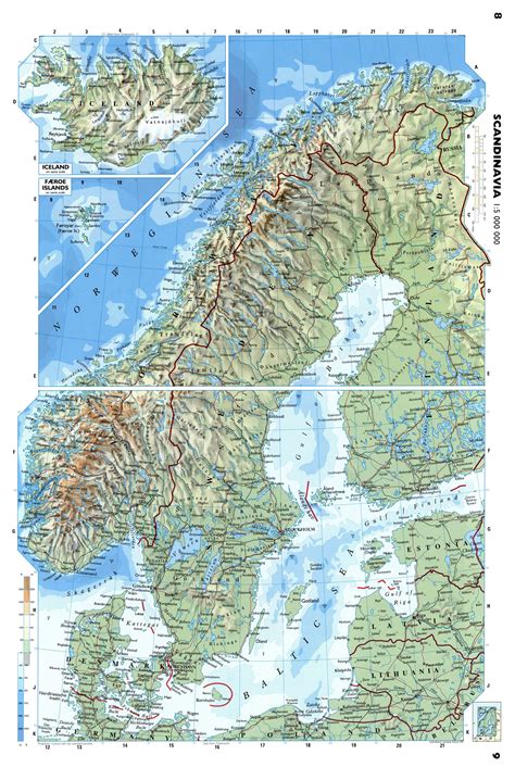 Mapa F Sico Detallado Grande De Escandinavia B Ltico Y Escandinavia