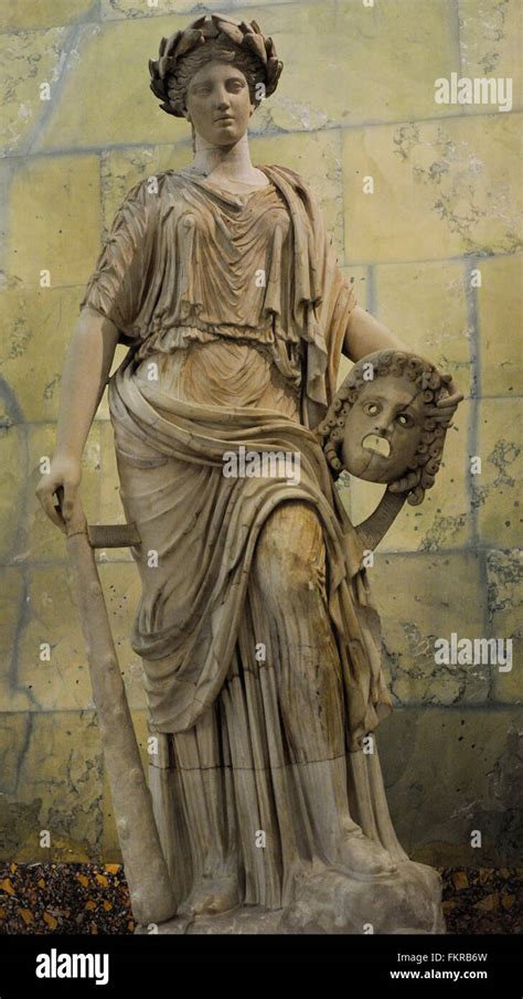 Statue Of Melpomene Muse Of Tragedy Roman After Greek Model Of 2nd