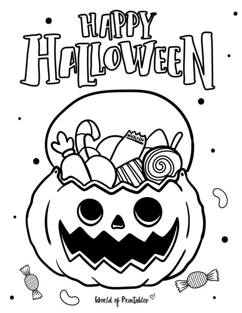 The 30 Best Halloween Coloring Pages For Kids & Adults - World of ...