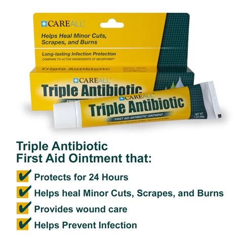 3 Pack CareALL 1oz Triple Antibiotic Ointment First Aid Ointment