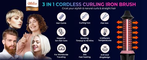 Thermal Brush Cordless Mm Usb Rechargeable Hot Brush In Round Hair Brush Volumizer Curl