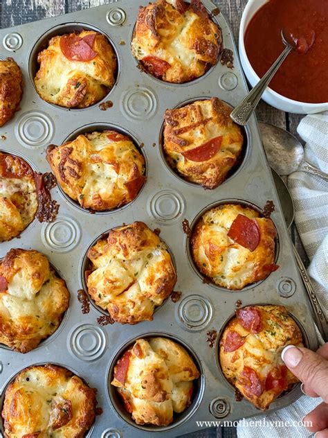 Easy Pull Apart Pizza Muffins Mother Thyme