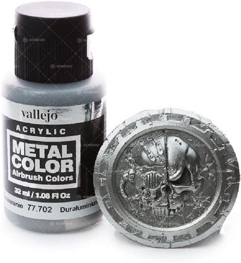 Acrylicos Vallejo VJ77703 32 Ml Dark Aluminium Metal Color Amazon Co