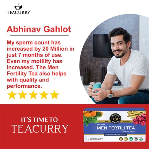 Teacurry Fertility Tea For Men With Diet Chart 1 Month Pack 30 Tea Bags Men Fertility Tea