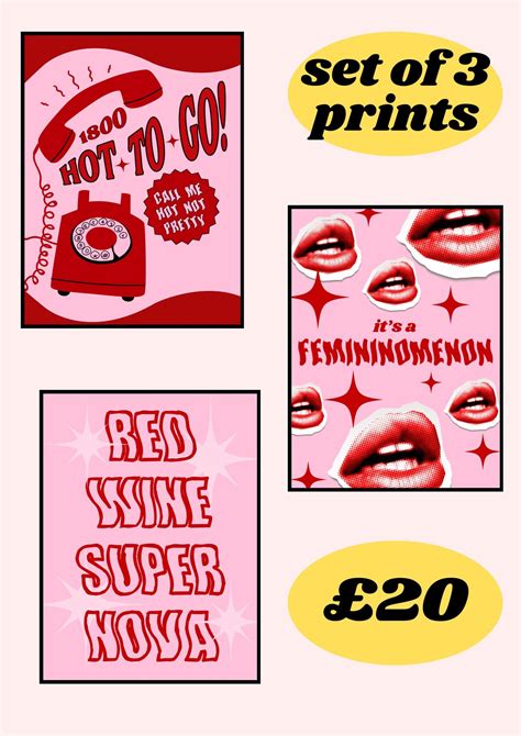 HOT TO GO Chappell Roan Music A Wall Art Red Pink Good Luck Babe Red Wine Supernova Pink Pony