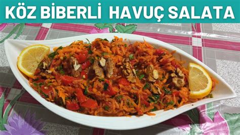 Köz Biberli Havuç Salatası Nasıl Yapılır Salata Tarifleri YouTube