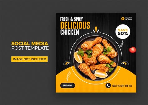 Premium Psd Food Social Media Post Template