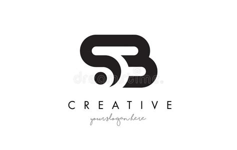 Sb Letter Logo Design With Creative Modern Trendy Typography Stock