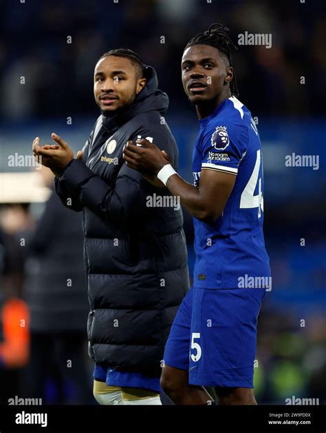 Chelseas Christopher Nkunku And Romeo Lavia Right After The Premier League Match At Stamford