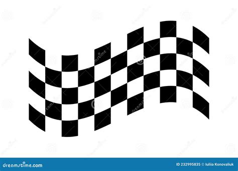 Racing Flag Race Flag Vector Icon Finishing Flag Stock Vector