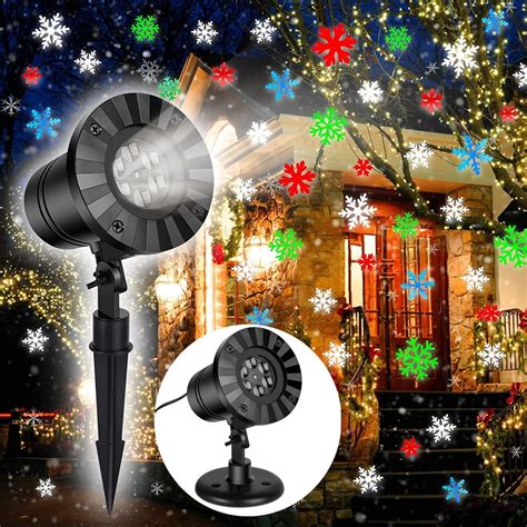 Topchances Christmas Snowflake Projector Lights Waterproof Moving