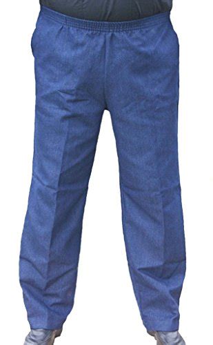 The Senior Shop Mens Full Elastic Waist Denim Pull On Jeans