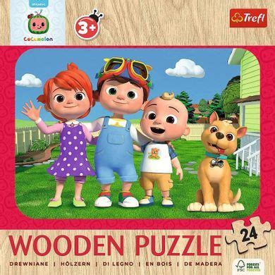 Trefl CoComelon Wesoły CoComelon puzzle drewniane 24 elementy