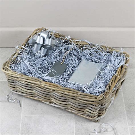 Grey And Silver Hamper Basket Kit The Basket Company