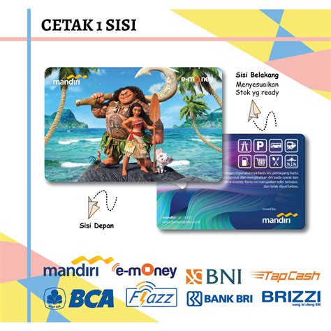 Jual Kartu Emoney Etoll Anime Kartun Disney Moana Mandiri Flazz Bca Gen